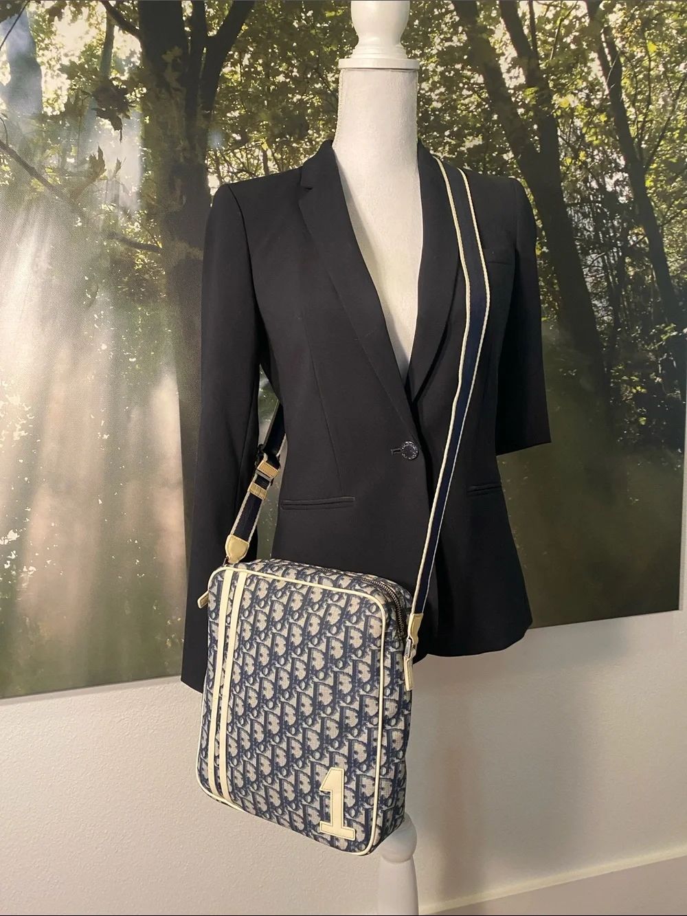 Vintage Christian Dior John Galliano Oblique Trotter Number 1 Messenger Bag - Picture 4 of 17